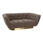 Granby - Glam Taupe Fabric and Gold Loveseat by VIG Furniture - View 2
