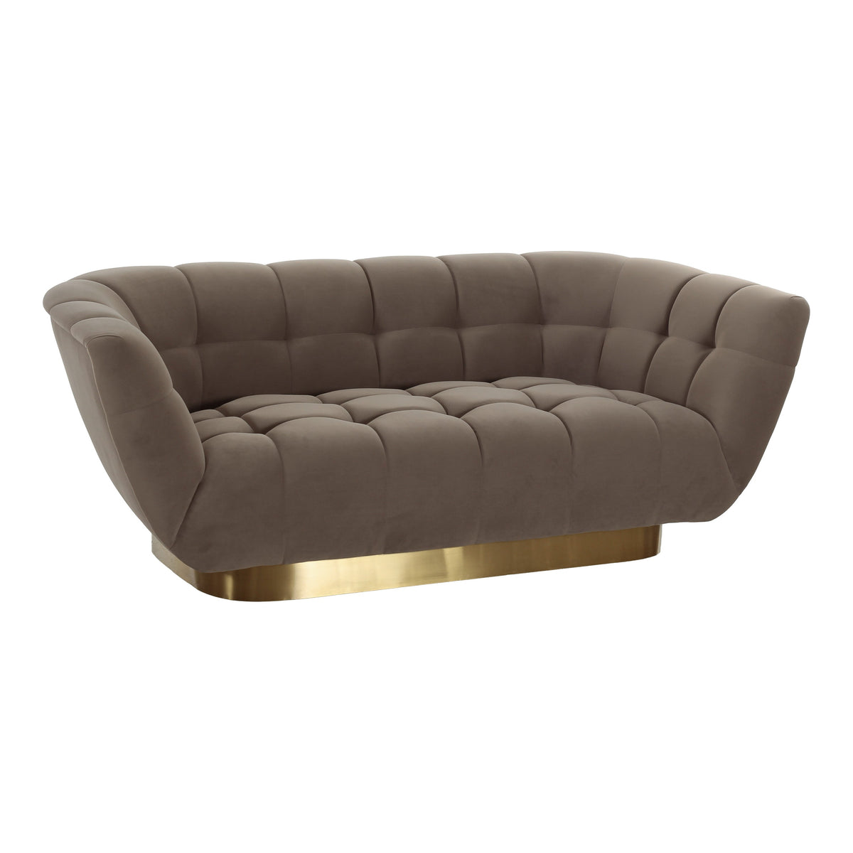 Granby - Glam Taupe Fabric and Gold Loveseat by VIG Furniture - View 2