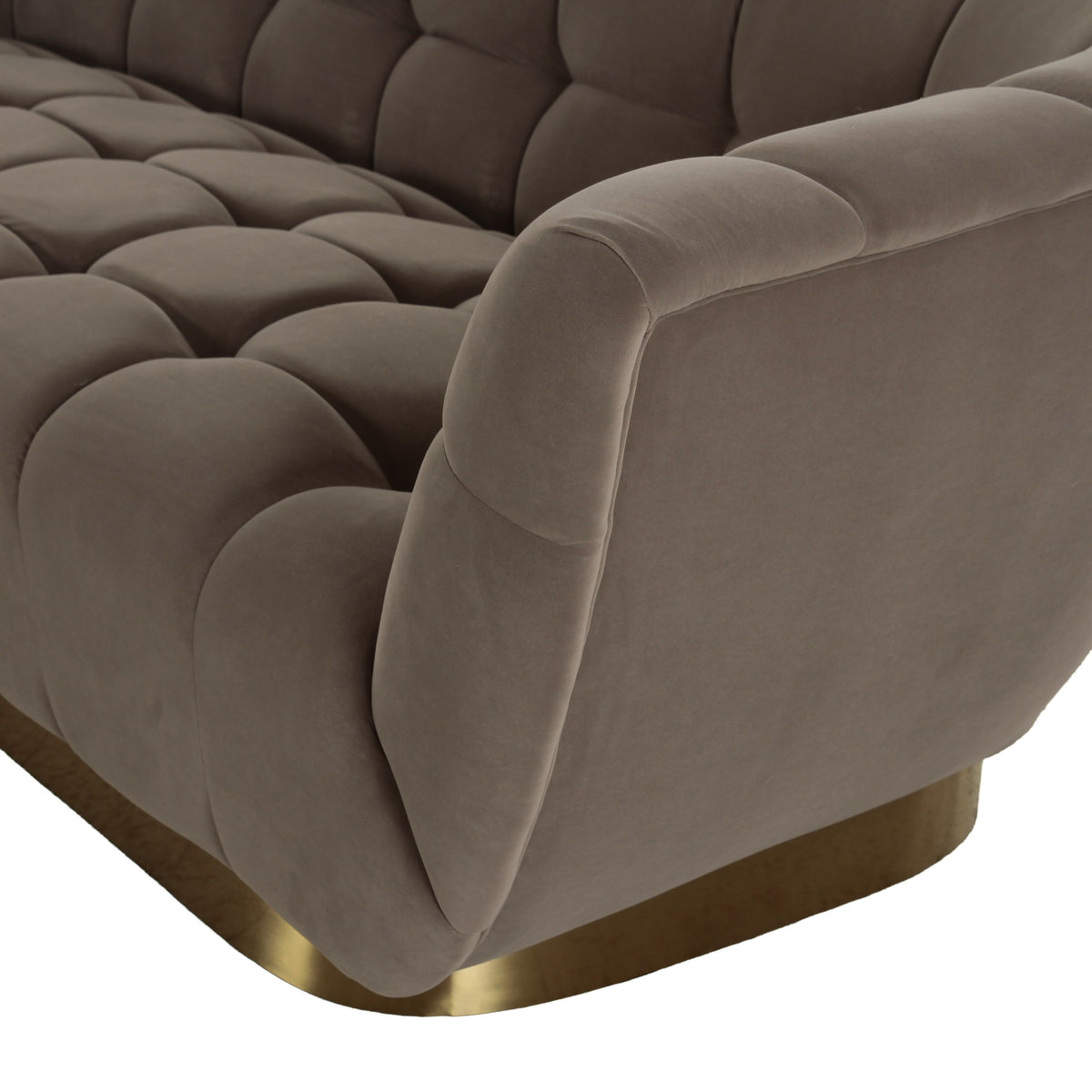 Granby - Glam Taupe Fabric and Gold Fabric Sofa by VIG Furniture - View 6