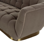 Granby - Glam Taupe Fabric and Gold Loveseat by VIG Furniture - View 7