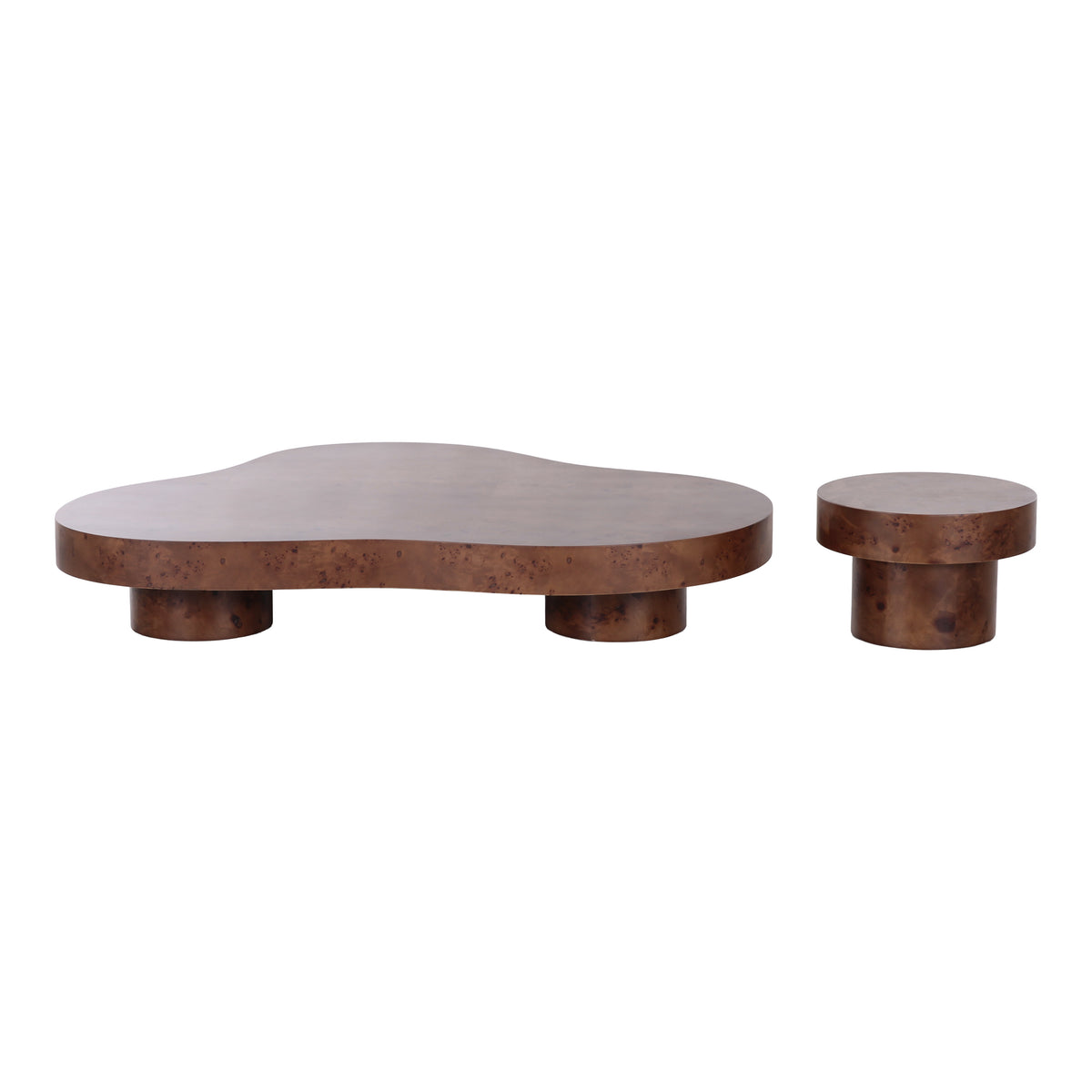 Nouveau Larch - Modern Dark Burl Nesting Table Set by VIG Furniture - View 1