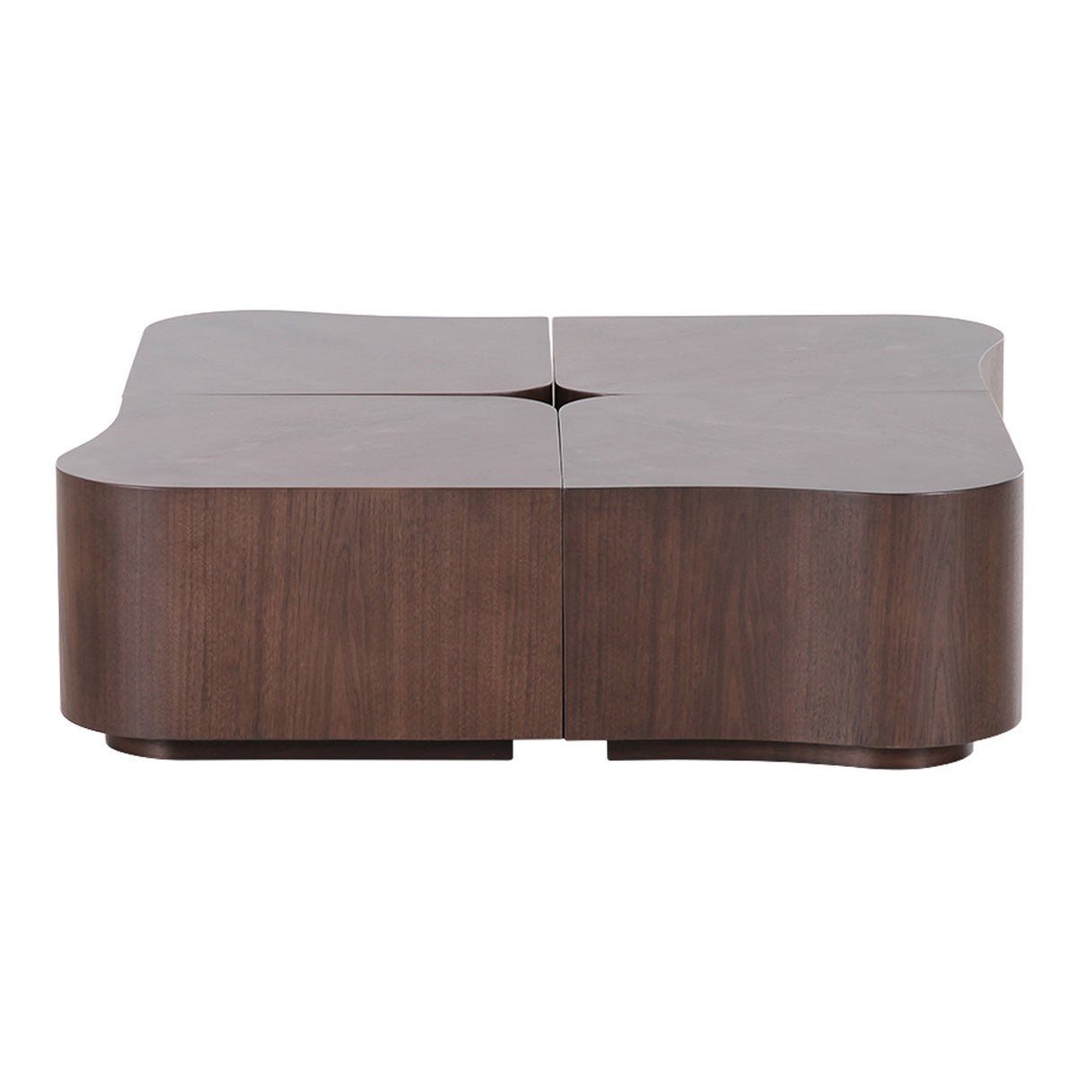 Nouveau Omar - Modern 4-Piece Walnut Coffee Table Set by VIG Furniture - View 1
