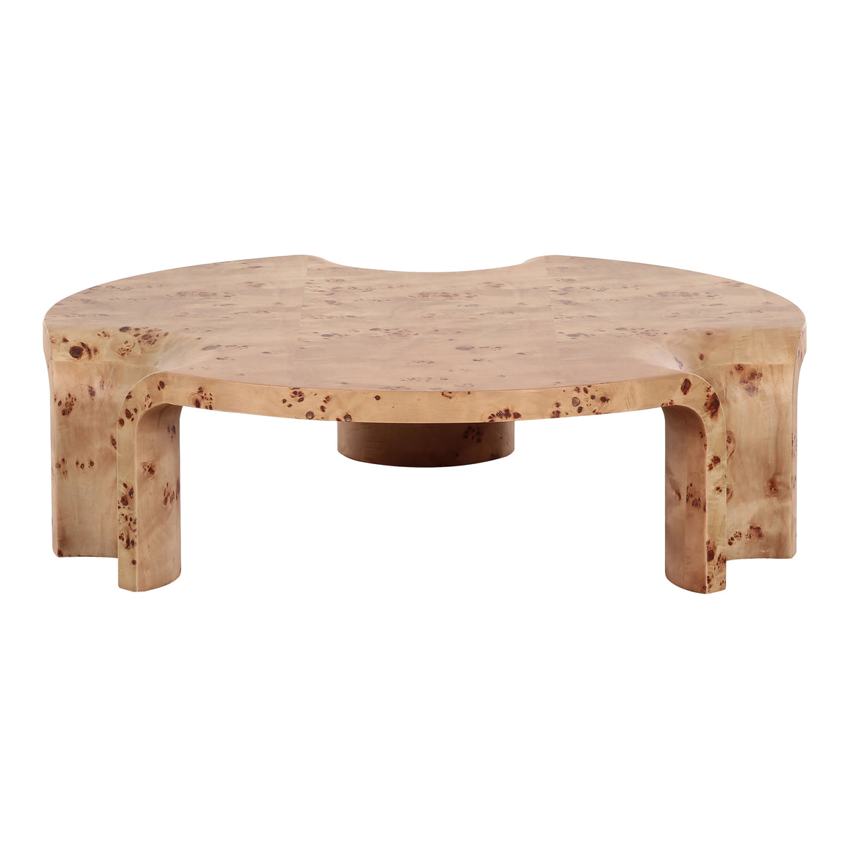 Nouveau Nasrin - Modern Burl Round Coffee Table by VIG Furniture - View 1
