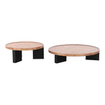 Nouveau Reza - Modern Burl + Black Nesting Coffee Table Set by VIG Furniture - View 2