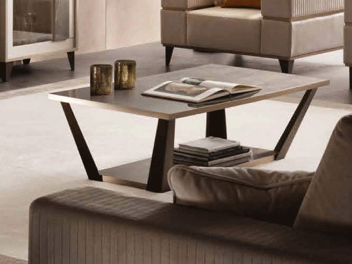 ArredoAmbra - Coffee Table - Beige / Dark Brown