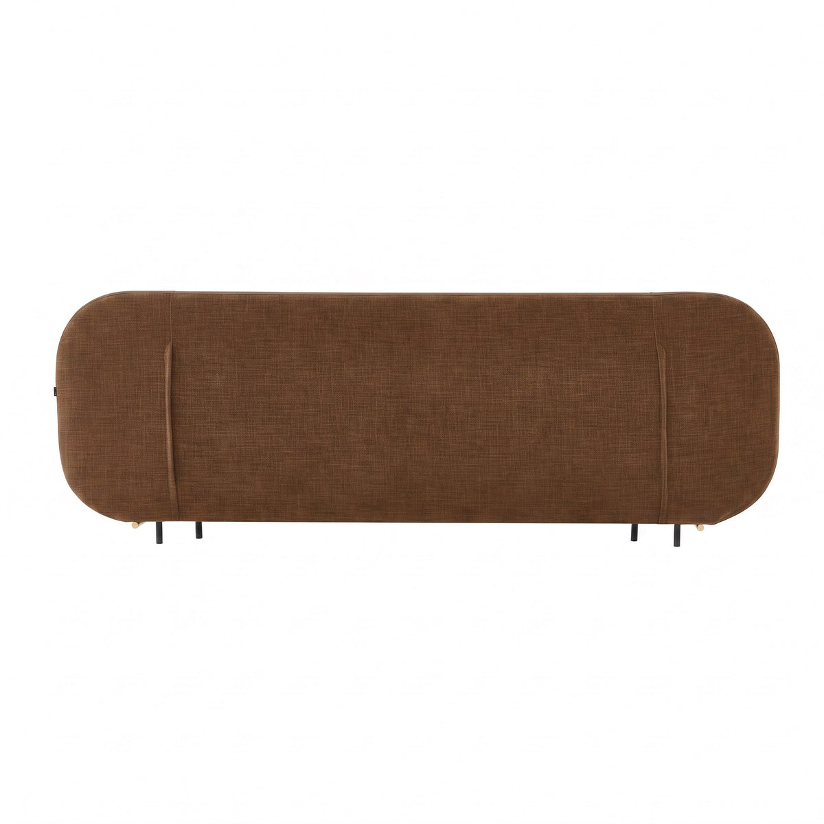 Nouveau Braun - Modern Brown Fabric Bed w/ Glass Tables by VIG Furniture - View 3