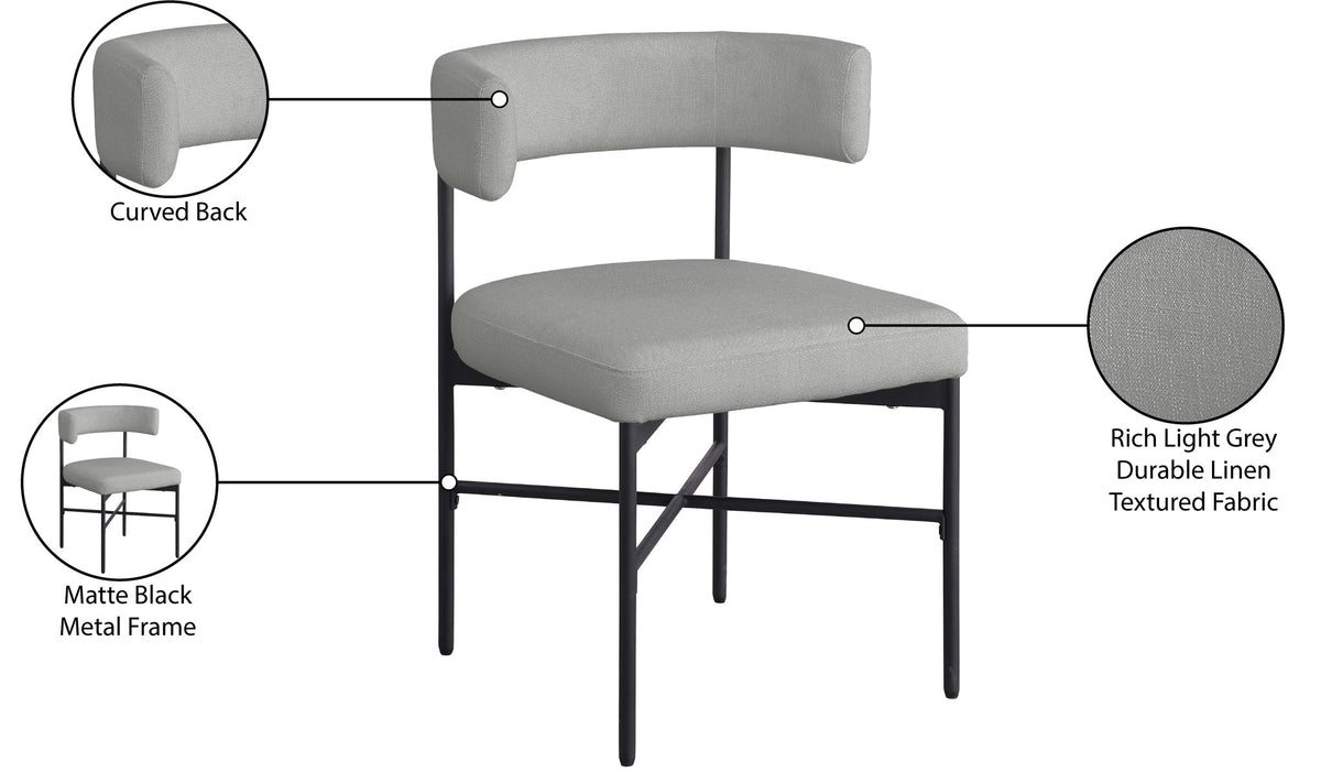 Rivage - Durable Dining Chair With Black Frame (Set of 2)