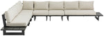 Maldives - 6 Piece Water Resistant Outdoor Patio Modular Sectional With Gray Base