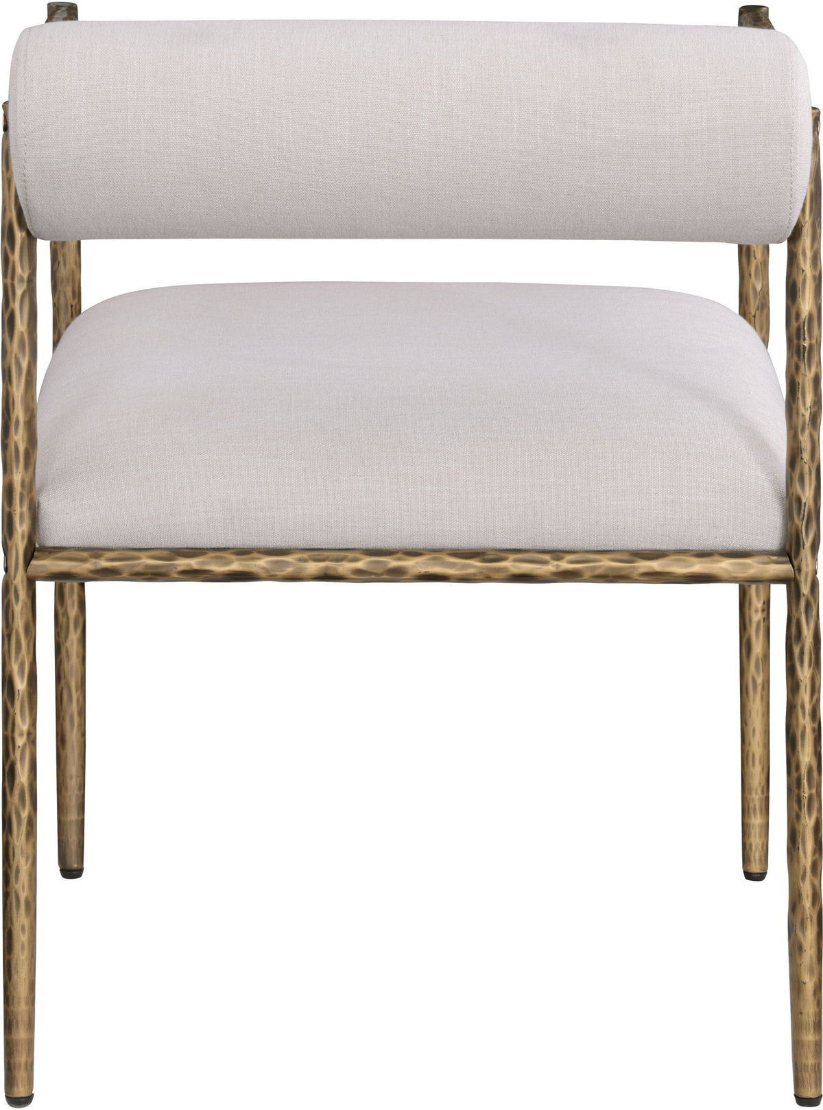 Axis - Linen Textured Beige Fabric Upholstered Dining Chair (Set of 2)