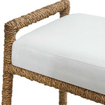 Araiza - Fabric Bench - Brown / White