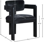 Sacha - Velvet Dining Chair With Black Base (Set of 2)