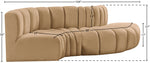 Arc - Velvet 4 Piece L-Shaped Modular Sofa
