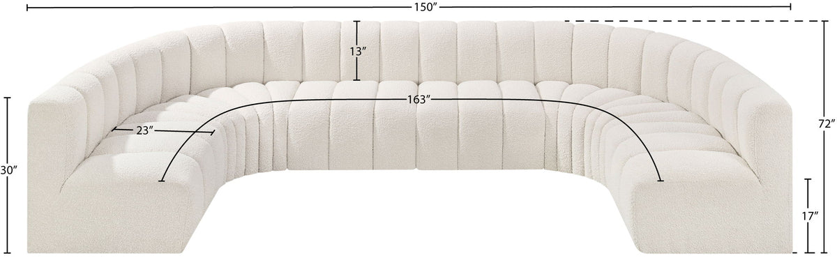 Arc - Boucle Fabric 8 Piece Modular Sofa