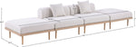 Laguna - 4 Piece 142" Outdoor Patio Armless Modular Sofa With 2 Backless Seats
