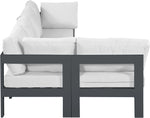 Nizuc - Outdoor Patio 5 Piece Modular Sectional With Gray Frame