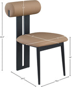 Dario - Faux Leather Dining Chair With Black Frame (Set of 2)
