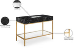 Marmo - Engineered Marble Bathroom Vanity With Gold Base