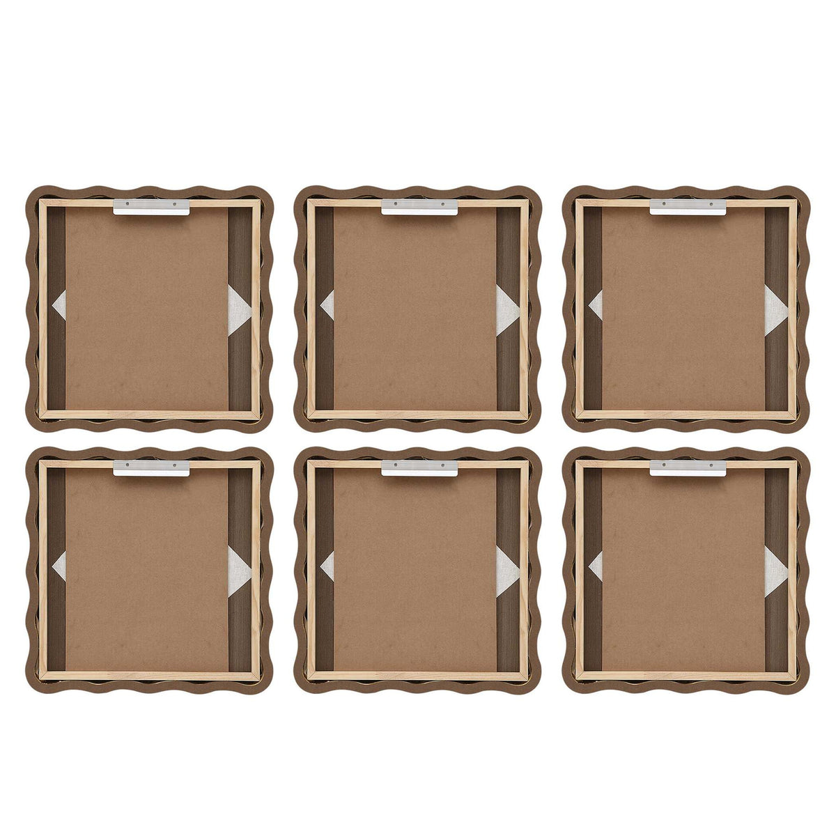Garden Mist - Framed Canvases (Set of 6) - Gold / Pink