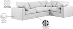 Comfy - 4 Piece Linen Fabric Modular Sectional