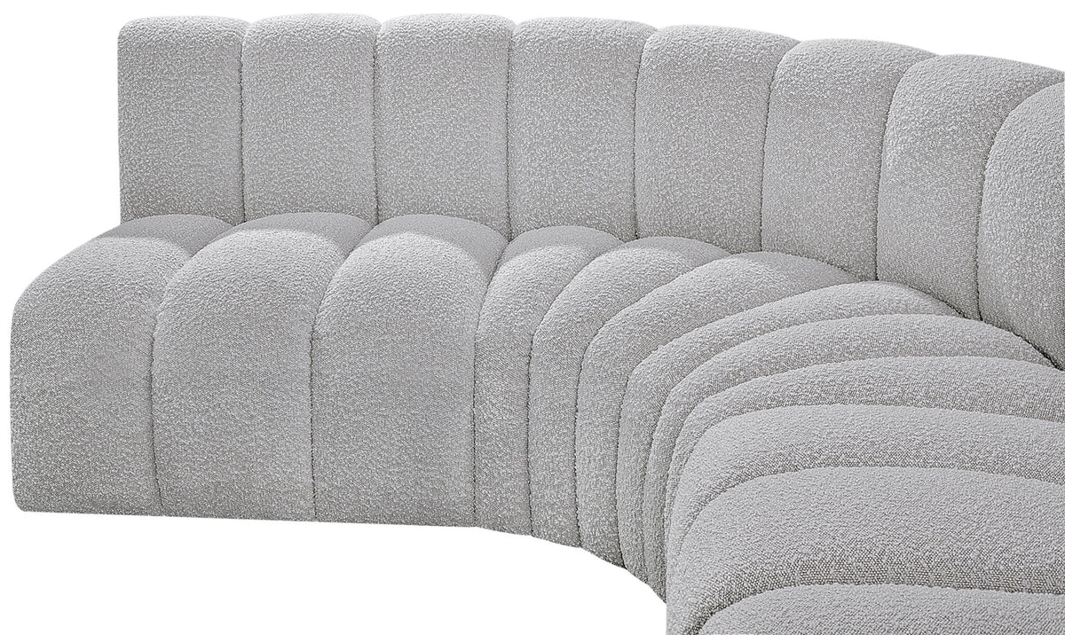 Arc - Boucle Fabric 7 Piece U-Shaped Modular Sofa