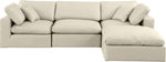 Comfy - 4 Piece Faux Leather Modular Sectional With Chaise