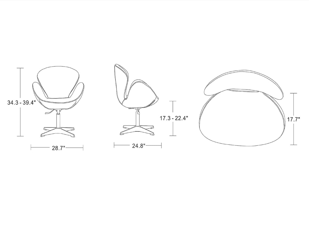 Manhattan Raspberry - Swivel Lounge Chair