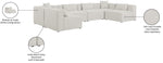 Cube - Linen 6 Piece Modular Armless Sectional