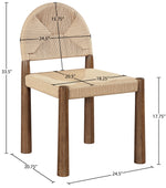 Bohemia - Woven Seagrass Cord And Solid Wood Dining Chair (Set of 2) - Beige
