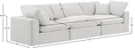 Comfy - Velvet Modular Sofa 3 Seats
