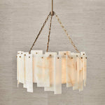 Stacked Deck - Pendant - White / Light Antique Brass