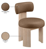 Atelier - Vegan Leather Upholstered Dining Chair (Set of 2) - Painted Natural Frame