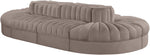 Rummi - Oval Velvet Performance Fabric Upholstered 8 Piece Modular Sectional