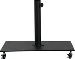 Fiji - Aluminum Patio Umbrella With Square Black And Teak Base