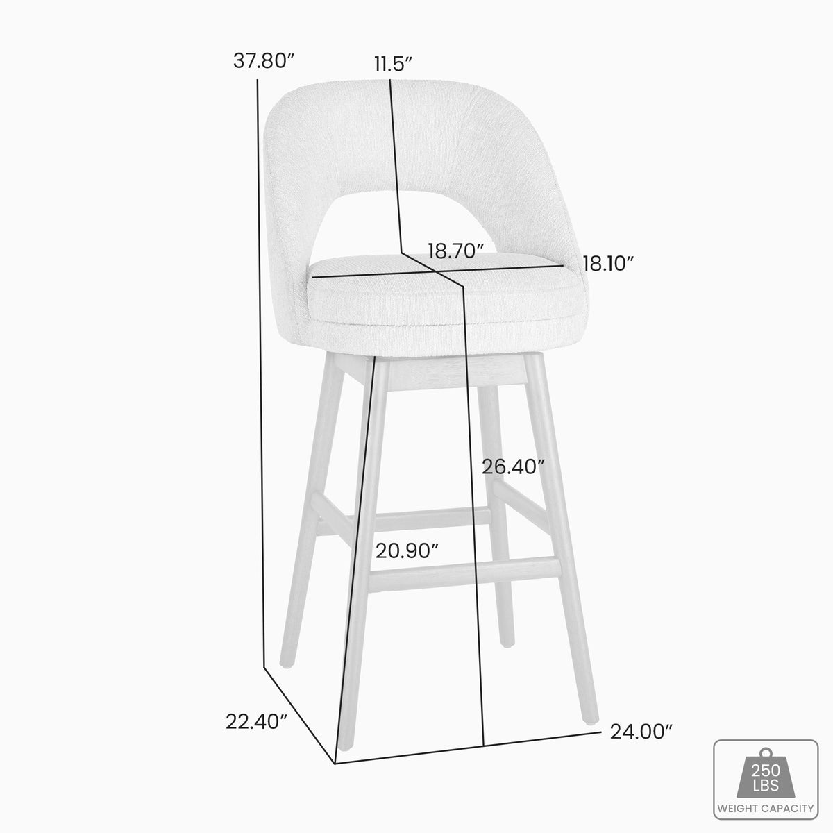 Adrian - Swivel Counter Stool