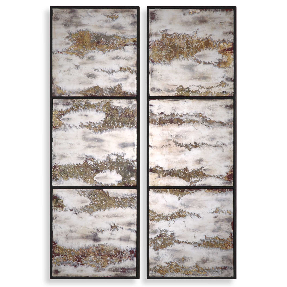 Rahila - Antiqued Mirror (Set of 2) - Black