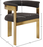 Romeo - Boucle Dining Chair With Gold Base (Set of 2)