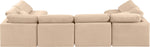 Indulge - Velvet 6 Piece Modular U-Shaped Sectional