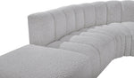 Arc - Boucle Fabric 5 Piece Corner Modular Sofa