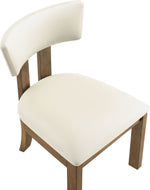 Lavrin - Vegan Leather Upholstered Dining Side Chair (Set of 2) - Walnut Base