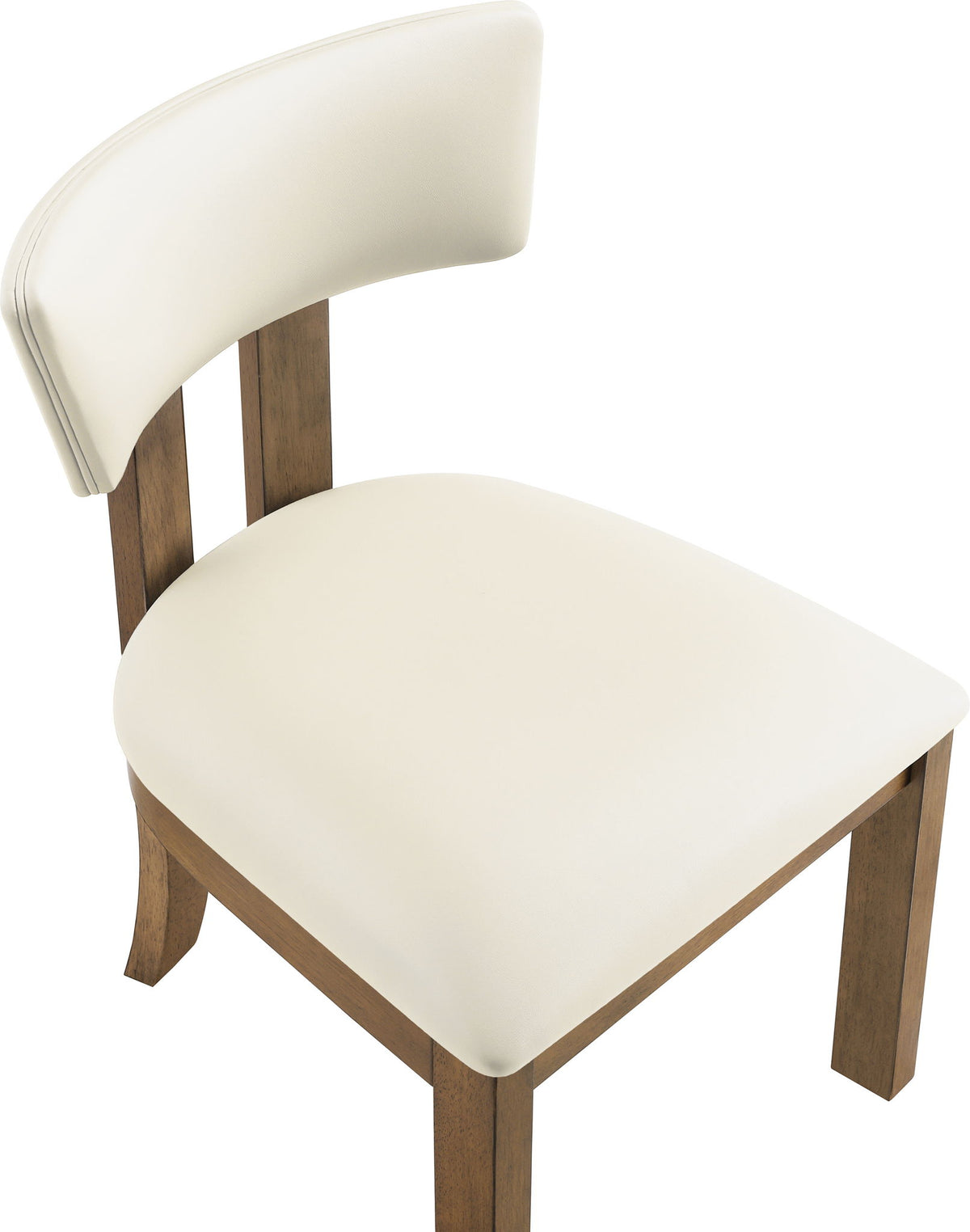 Lavrin - Vegan Leather Upholstered Dining Side Chair (Set of 2) - Walnut Base