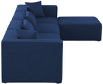 Cube - Linen 5 Piece Modular Sectional With Chaise