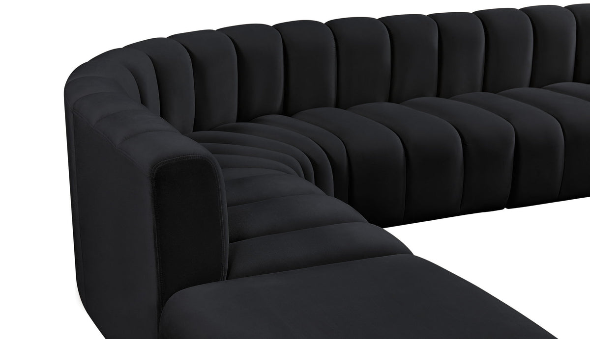 Arc - Velvet 7 Piece Corner Modular Sofa