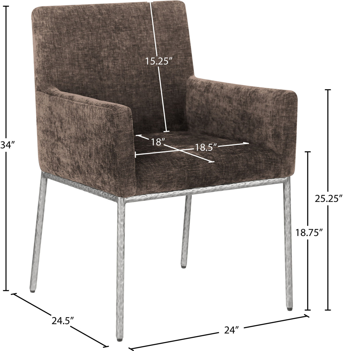Reeves - Dining Chair With Silver Legs (Set of 2)