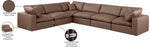 Comfy - 6 Piece Faux Leather Modular Corner Sectional