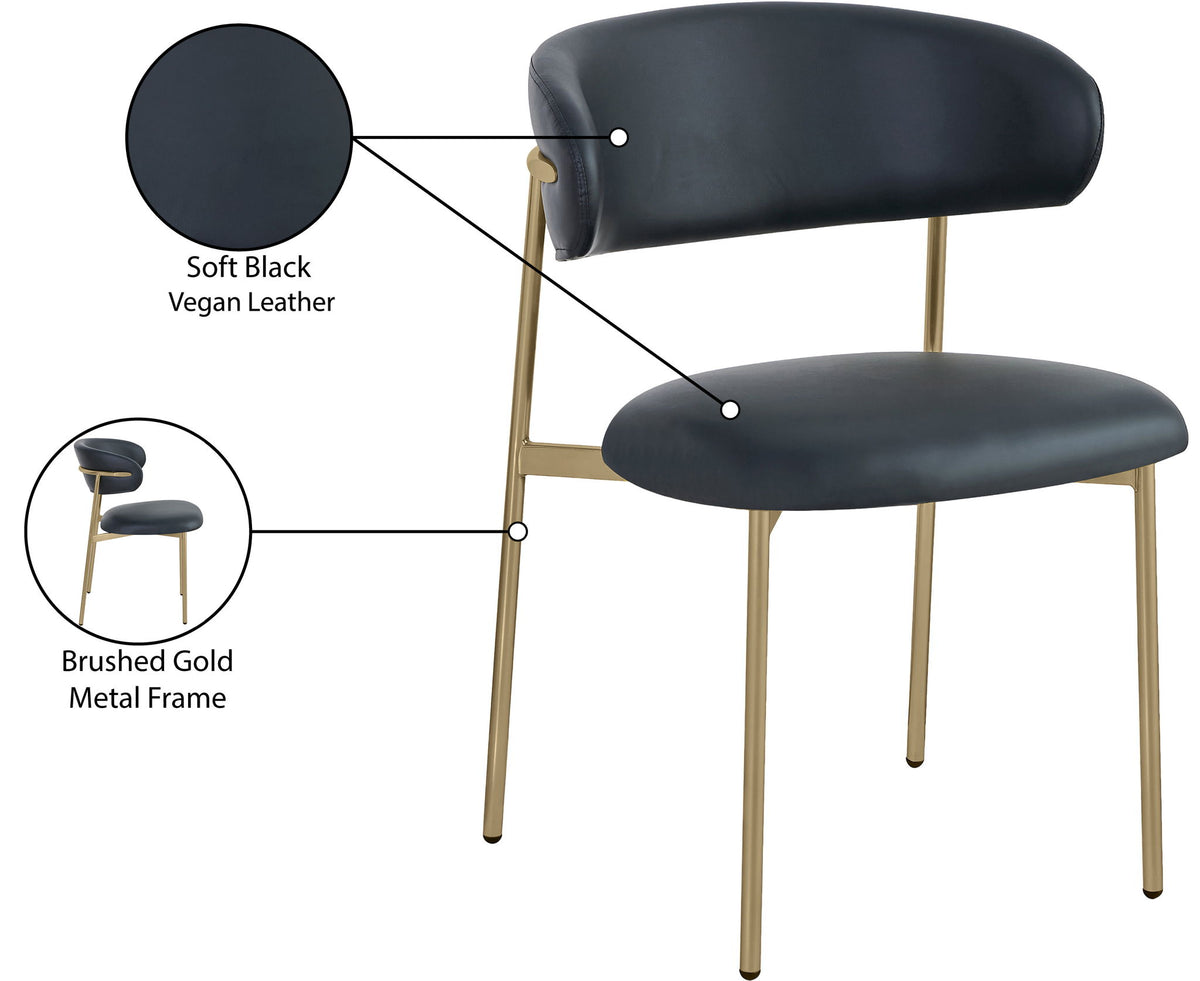 Lupita - Dining Chair With Brushed Gold Legs (Set of 2)