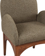 Waldorf - Boucle Dining Arm Chair With Brown Legs