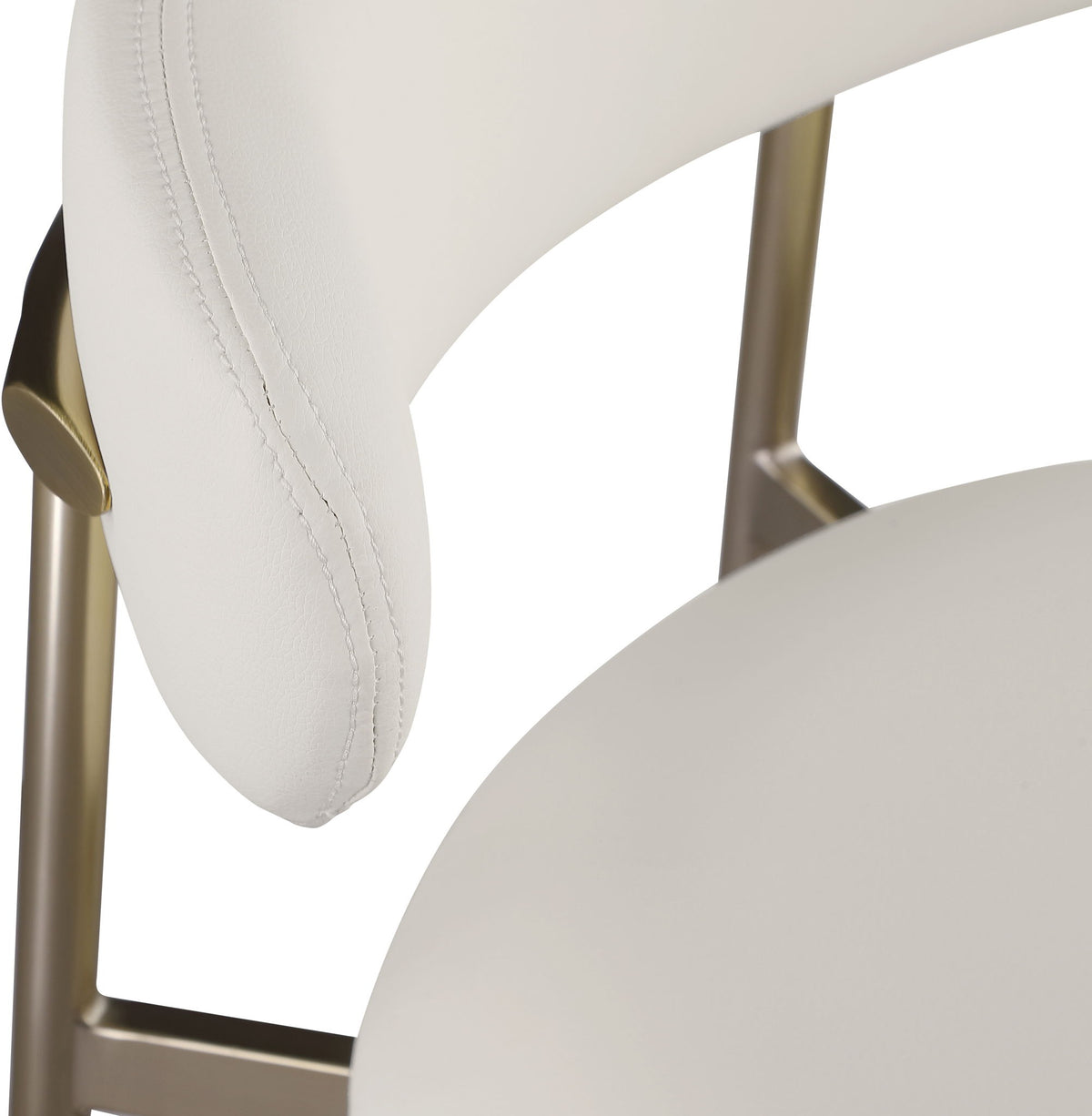 Lupita - Counter Stool With Brushed Gold Frame (Set of 2)
