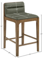 Ellis - Vegan Leather Upholstered Counter Stool (Set of 2) - Brown Base