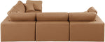 Comfy - 4 Piece Faux Leather Modular Sectional