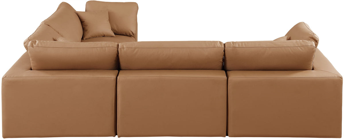 Comfy - 4 Piece Faux Leather Modular Sectional